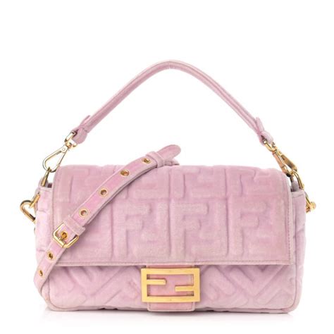 fendi velvet rose purse|Fendi baguette silver.